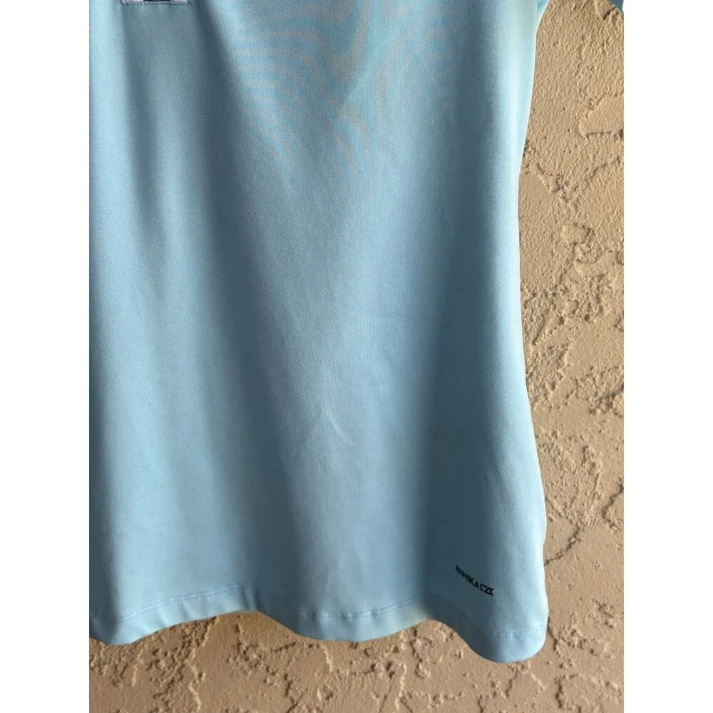 Annika Cutter & Buck Blue White Performance Golf Women’s Small Golf Polo Shirt - Picture 9 of 12